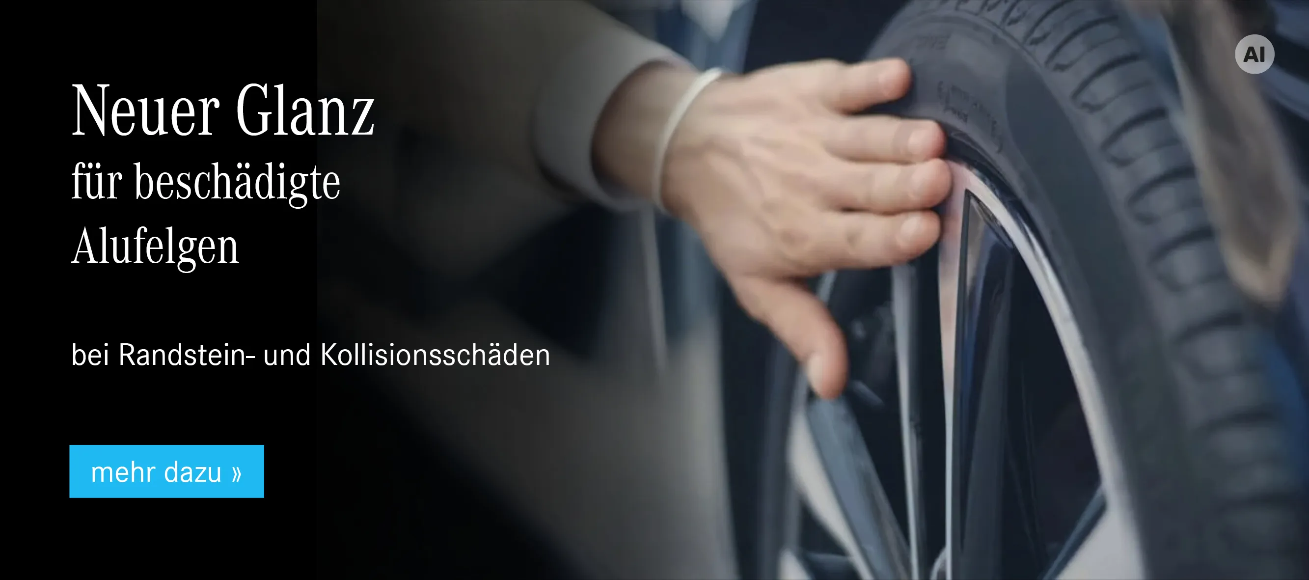 Neuer Glanz für beschädigte Alufelgen